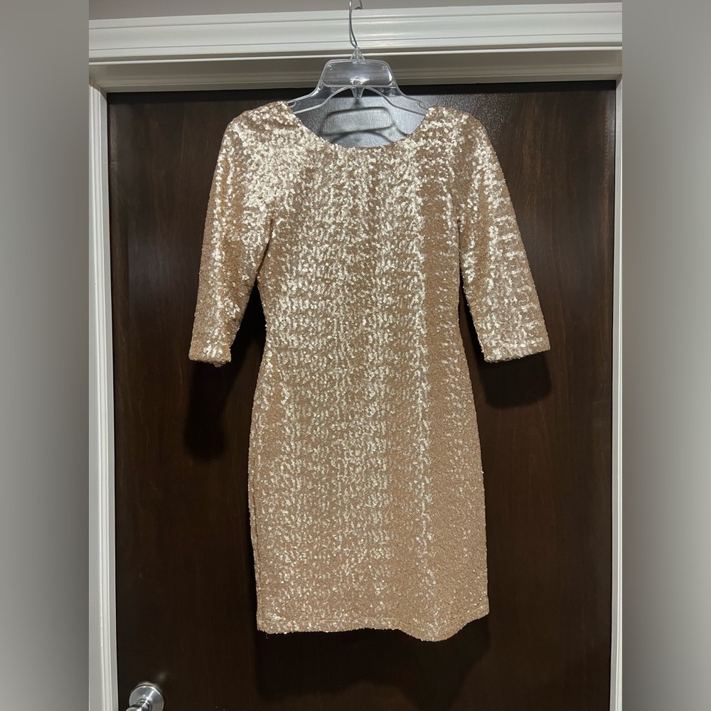 Crystal Doll Gold Sequin Dress